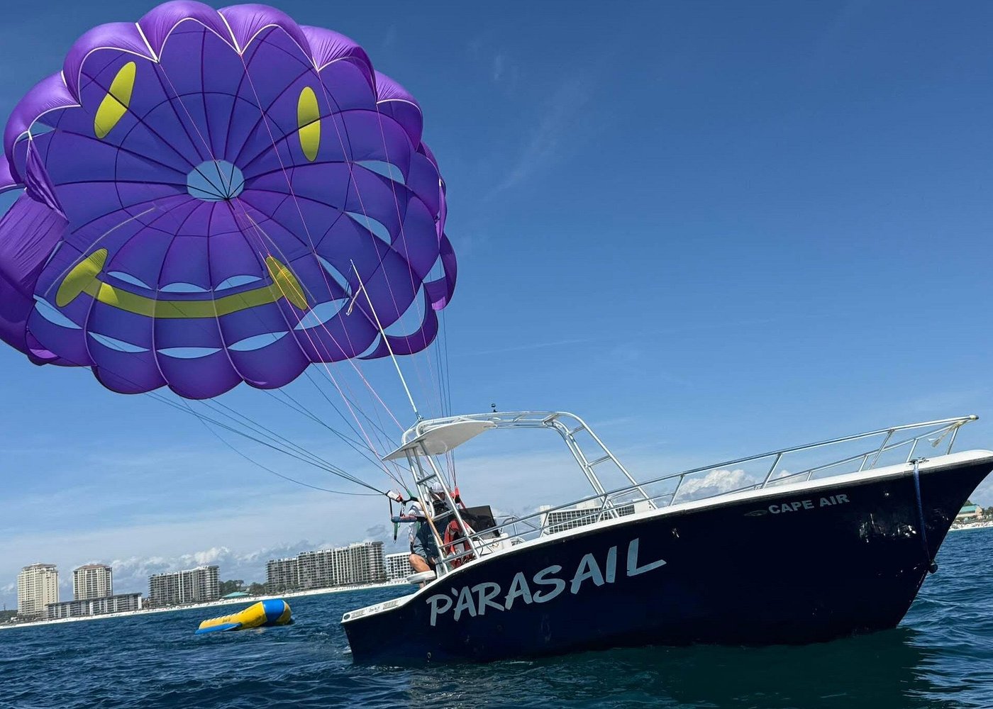 Parasailing Adventure Over Shell Island in Panama City Beach
